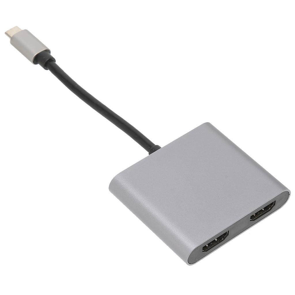 Адаптер USB C на двойной мультимедийный интерфейс высокой четкости 4 в 1 4K 5 Гбит/с 60 Вт зарядная док-станция