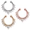 1 Pc U-shape Non Piercing Fake Clip On Septum Clicker Nose Ear Lip Ring Hoop