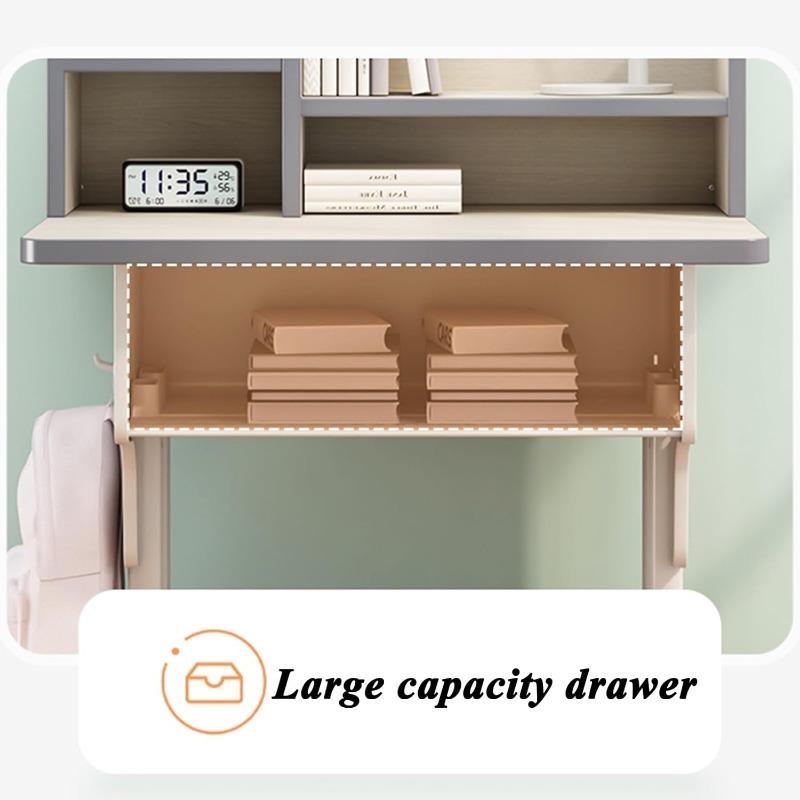 Детский комплект письменного стола и стула, регулируемый по высоте, сверхпрочный, вместительный, стул для учебы с крючком для школьной сумки 45 х 70 см