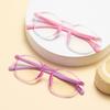 7338 Новая детская модная оправа с защитой от синего света 2025 Силиконовые носоупоры ПК-оправа Очки для мальчиков и девочек