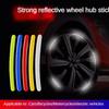 Car Tire Rim Reflective Sticker Night Safety Warning Strip Motorcycle Bike Auto Wheel Hub Reflector Stickers Decals 20Pcs