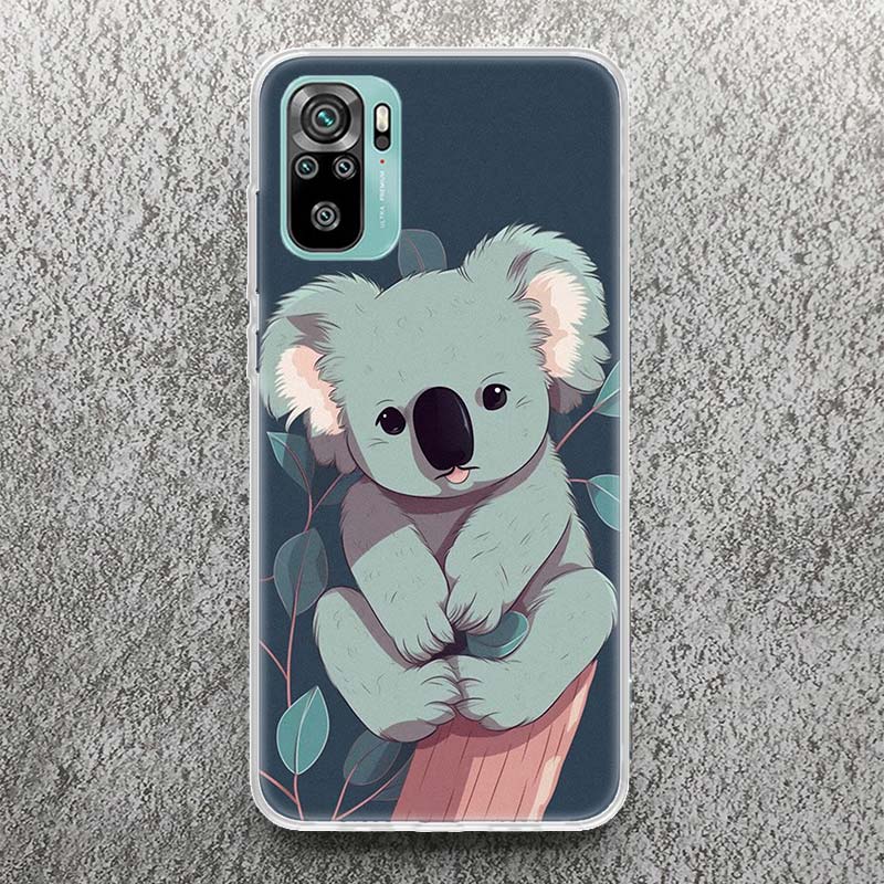 Коала Каваи Милое Животное Принт Мягкий Чехол для Xiaomi Redmi Note 14 13 12S 11S Чехол для Телефона 10 Pro Plus 11E 11T 12 11 10S 5G Обложка