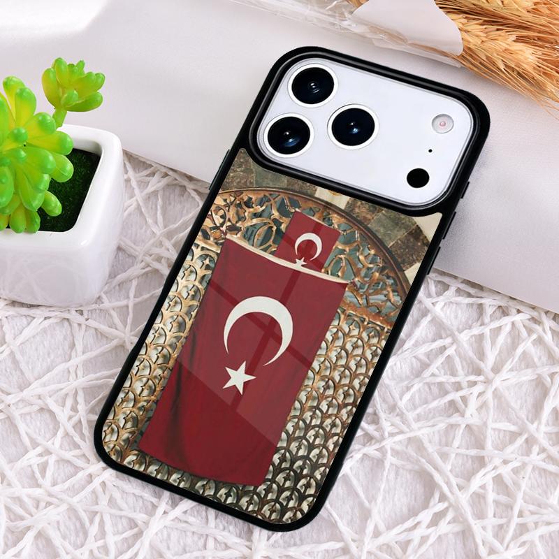 Турция Турецкий флаг Ударопрочный чехол для телефона для iPhone 17 Air 16e 15 11 12 14 13 Pro Max Обложка Coque