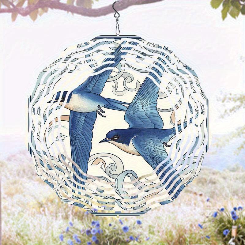 10-дюймовый подвесной ветряной спиннер с крючком на 360 градусов для декора балкона и сада, весенне-летнее уличное украшение