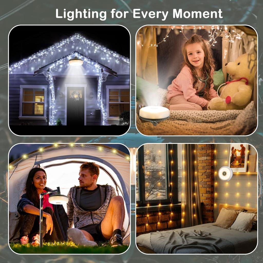 Светодиодная лента-лампа для кемпинга 4 в 1, 10 м, водонепроницаемая, многоразовая, декоративная лампа для палатки, комнаты, сада
