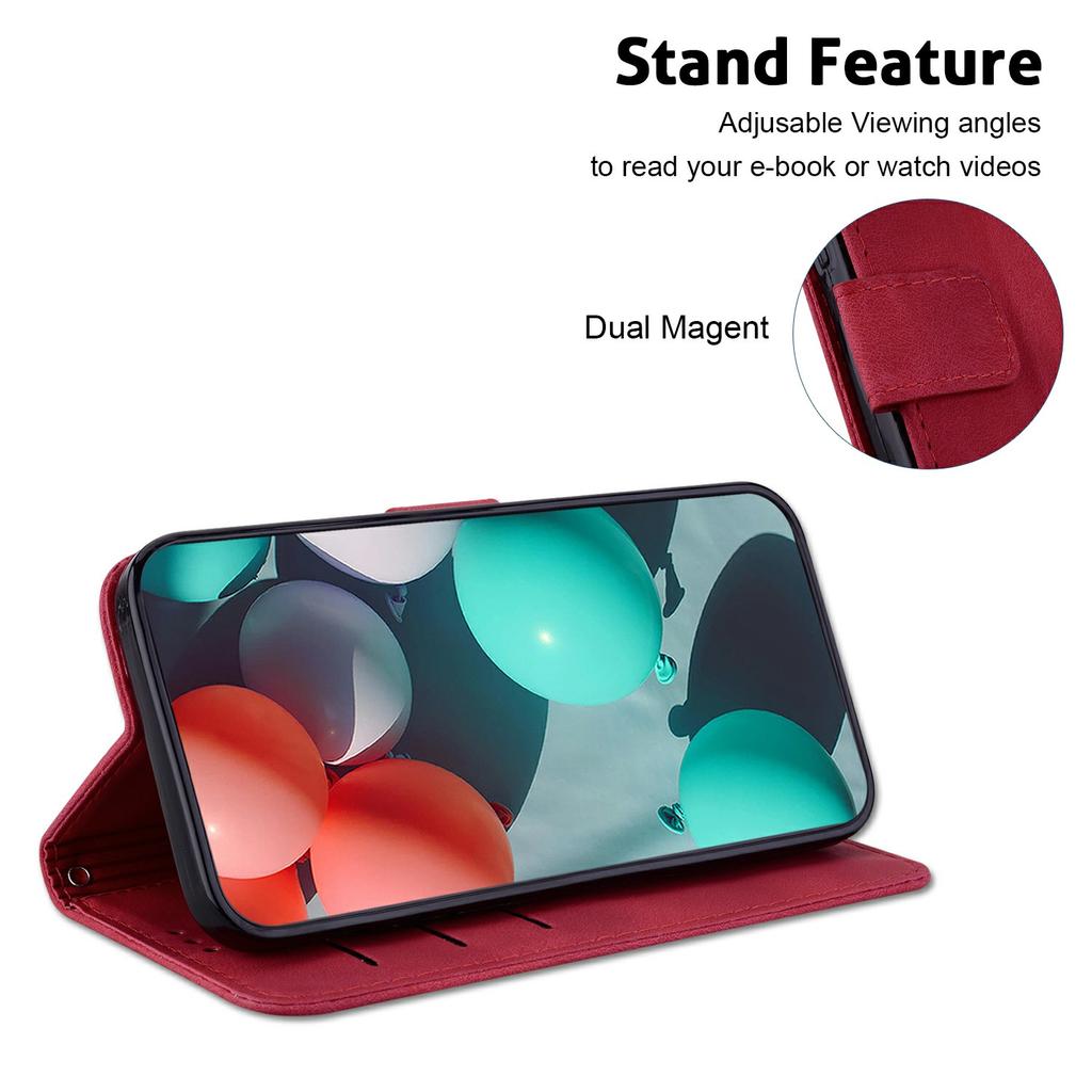 For Honor 400 Pro 5G (Global) Stand Case 7-Shaped Pattern Imprint Leather Phone Cover with Strap