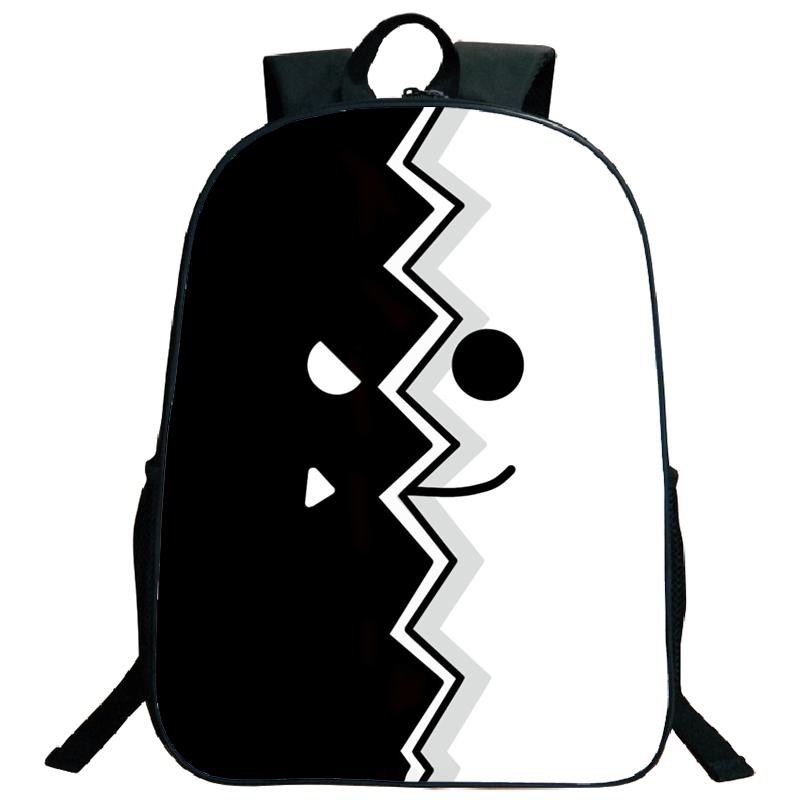 Angry Geometry Dash Backpacks for Middle and High School Students, Large Capacity Leisure Backpacks, Holiday Gifts