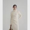 Women's Elegant French White Wool Knitted Sweater - Autumn & Winter Lazy Style