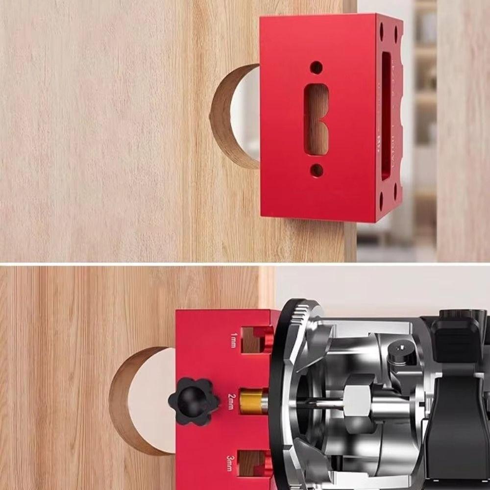 Durable Door Hinge Template Jig Kit Adjustable Mortise Guide Hinge Installation Kit Woodworking