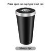 For AMG Car Trash Can Mini Waterproof Storage Cup Holder Garbage Bin Lid Accessories GLC GLE GLK W190 W201 C180 C200 W203 W204 OO4