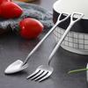 304 Stainless Steel Shovel Spoon: Fork-Style Dessert, Honey, Coffee Stirring, Paste, Powder, Customizable Logo, Small Spoon