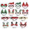 Christmas Decorations Merry Christmas Elk Santa Claus Glasses Xmas Tree Christmas Glasses Frame