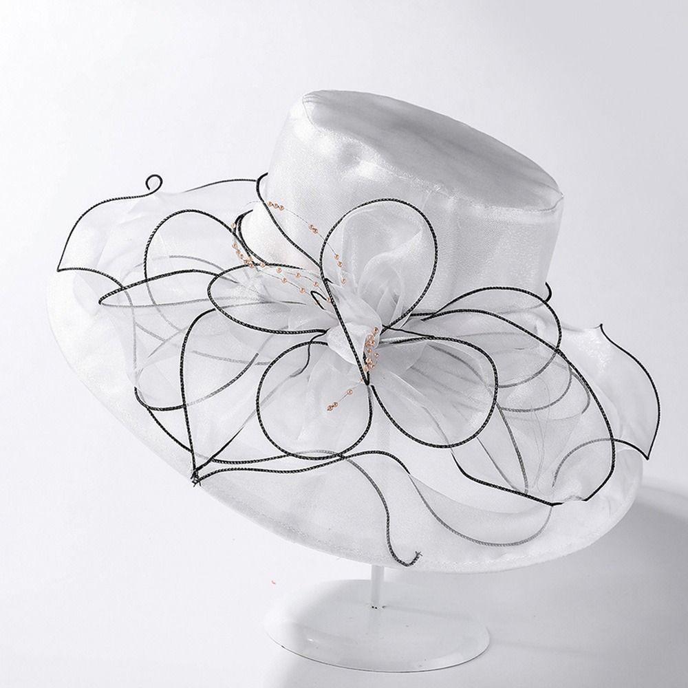 Breathable UV Protection Outdoor Sun Hat Beach Hat Organza Hat Sunscreen Cap