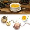 With Chain Teapot Shape Stainless Steel Herbal Spice Filter Tea Strainer Diffuser Tea Infuser