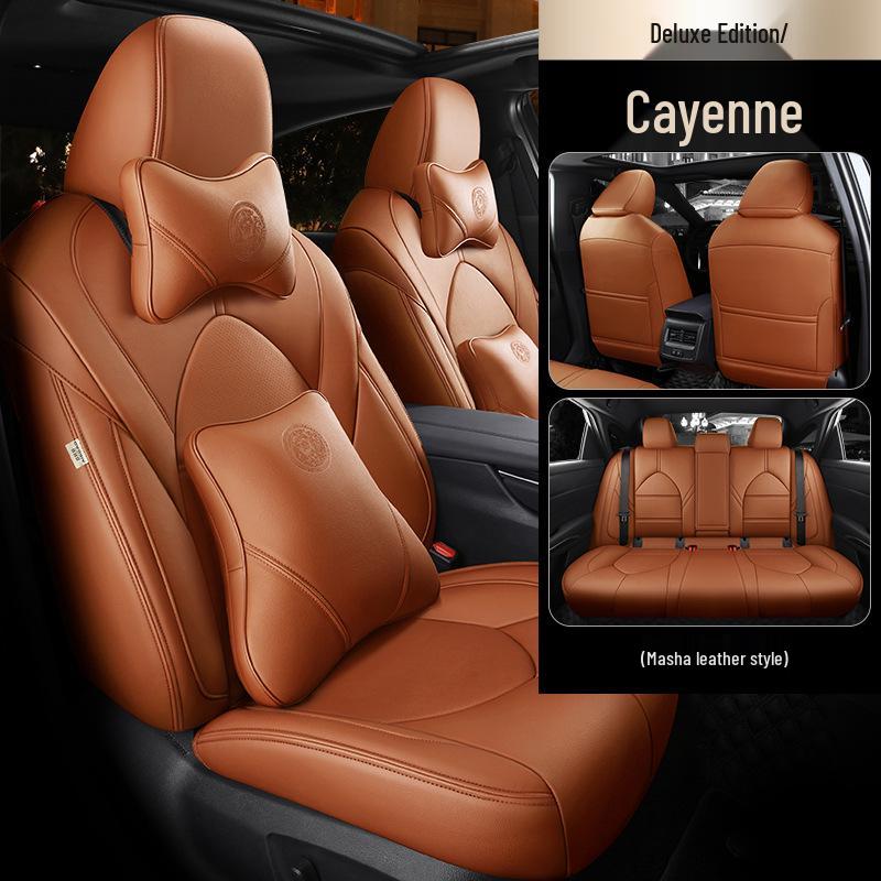 Universal Genuine Leather Car Seat Cover, Four-Season, Full Coverage, Fits All Models