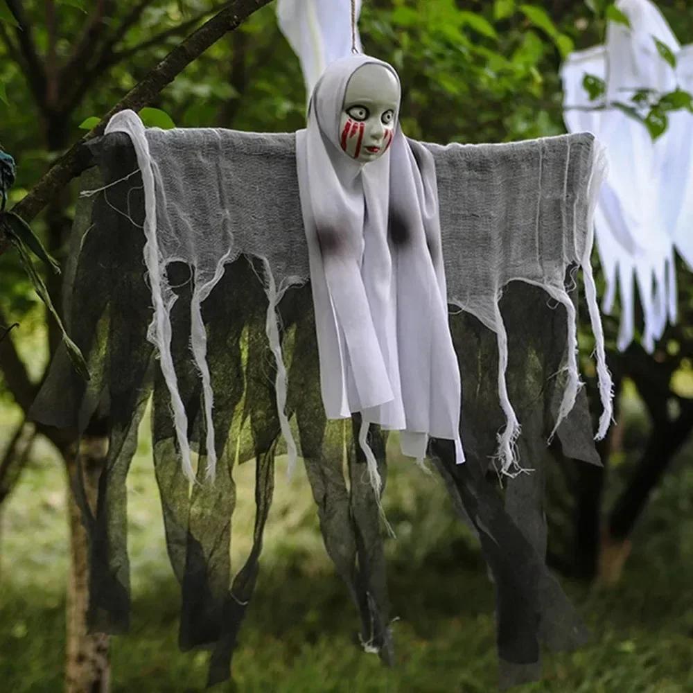 Halloween Hanging Skull Skeleton Ghost Party Decorations Horror Props Haunted House Decorations Halloween Party Outdoor Ornament
