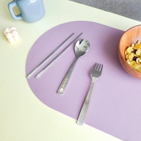 Bear Stain Basic Spoon Fork Chopsticks Set of 2, 2 Spoons + 2 Forks + 2 Chopsticks