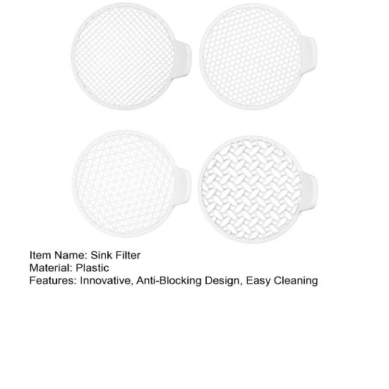 Plastic Sink Strainers Shower Hair Collector Mesh Drain Filter Kitchen Sink Filter Anti-clog Sink Strainer