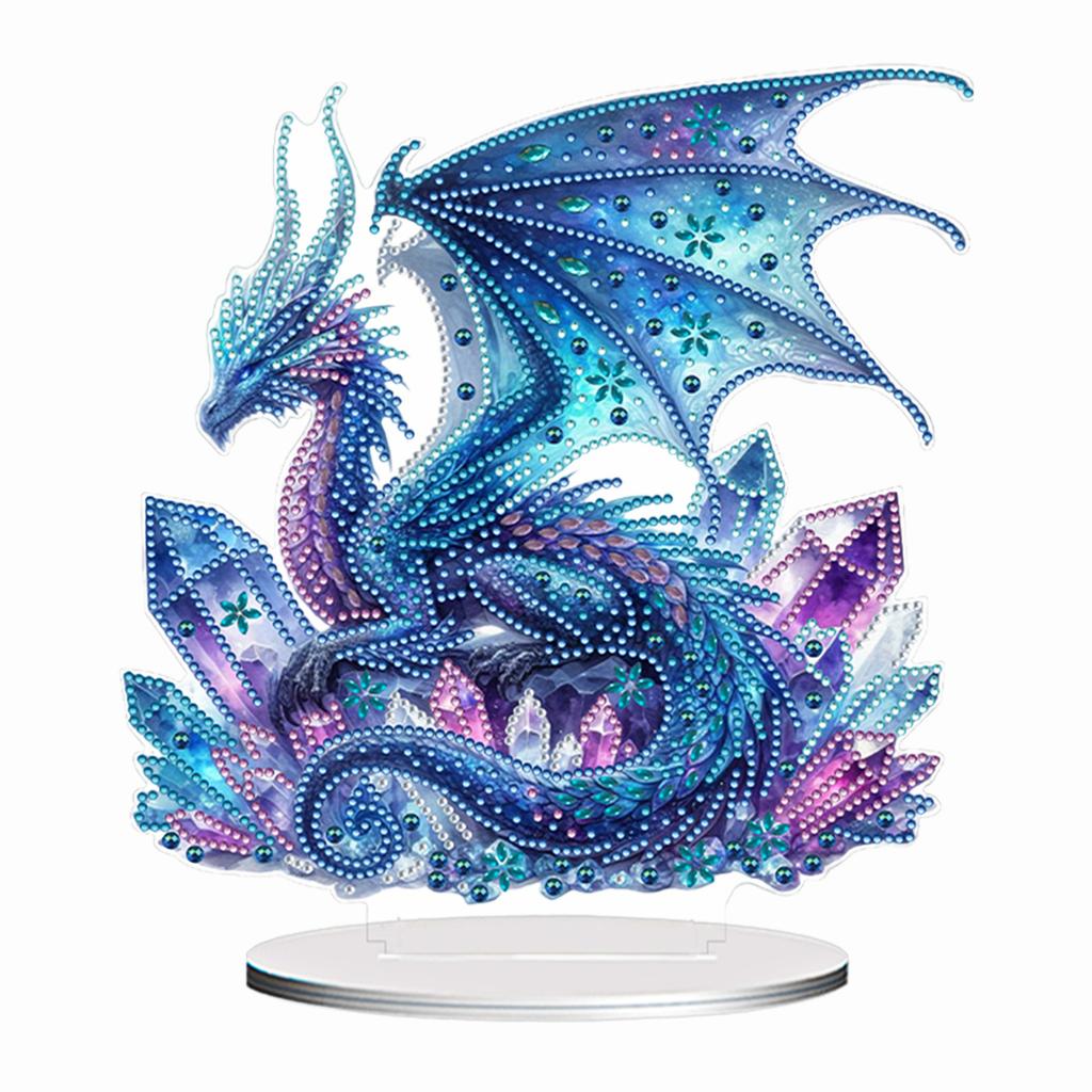 Acrylic 2D Flat Print Animal DIY Diamond Painting Desktop Ornaments Kit Acrylic 2D/Flat Animal DIY for Home Office Desktop Decor