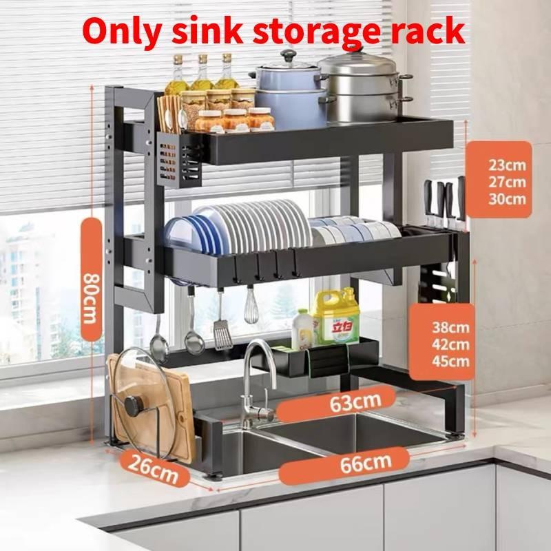 Настенная сушилка для посуды на кухонную столешницу с функцией слива и хранения