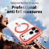 Роскошный прозрачный чехол для iPhone 17 Air 16 15 14 13 12 17 Pro Max с полосатой рамкой, совместимый с MagSafe, для беспроводной зарядки