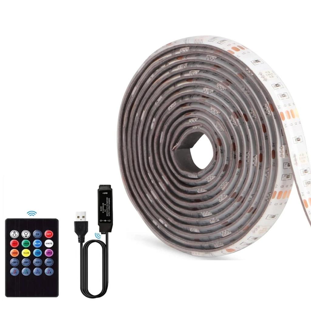 Music Sync RGB LED Strip Light SMD 5050 5V 30LEDs/m 20keys Remote USB Smart Game Rhythm TV Backlight Lamp,New Year Home Decoration