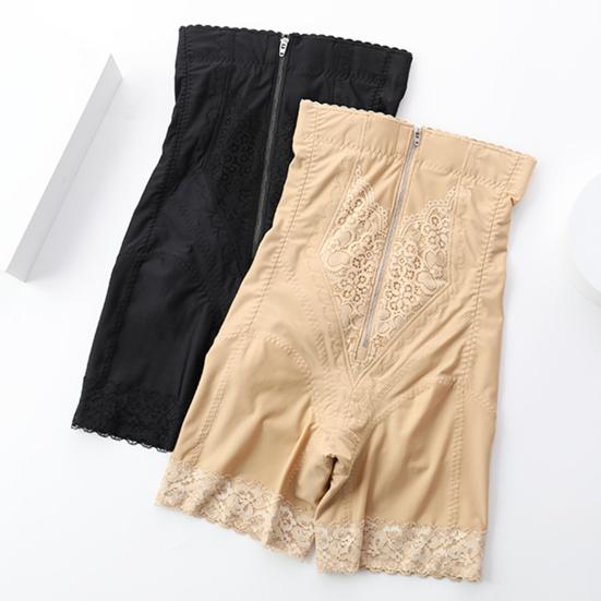 Корректирующее белье на молнии на талии, сексуальные кружевные послеродовые нейлоновые брюки с высокой талией, удобные женские брюки с контролем живота для женщин