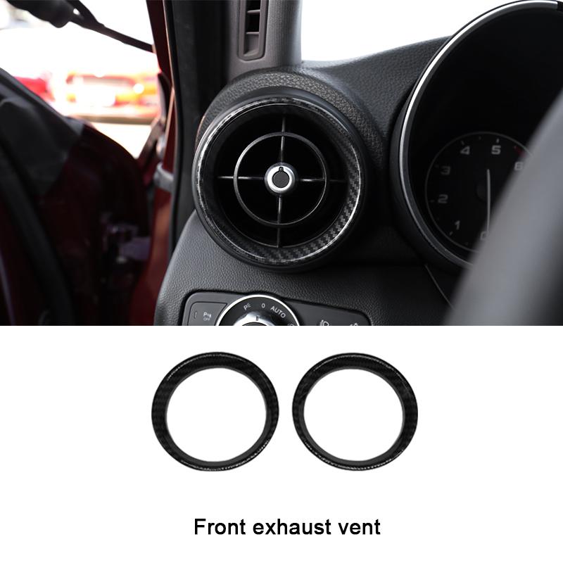 Декоративное кольцо для выпуска воздуха спереди и сзади, автомобильные наклейки для Alfa Romeo Giulia, аксессуары для интерьера