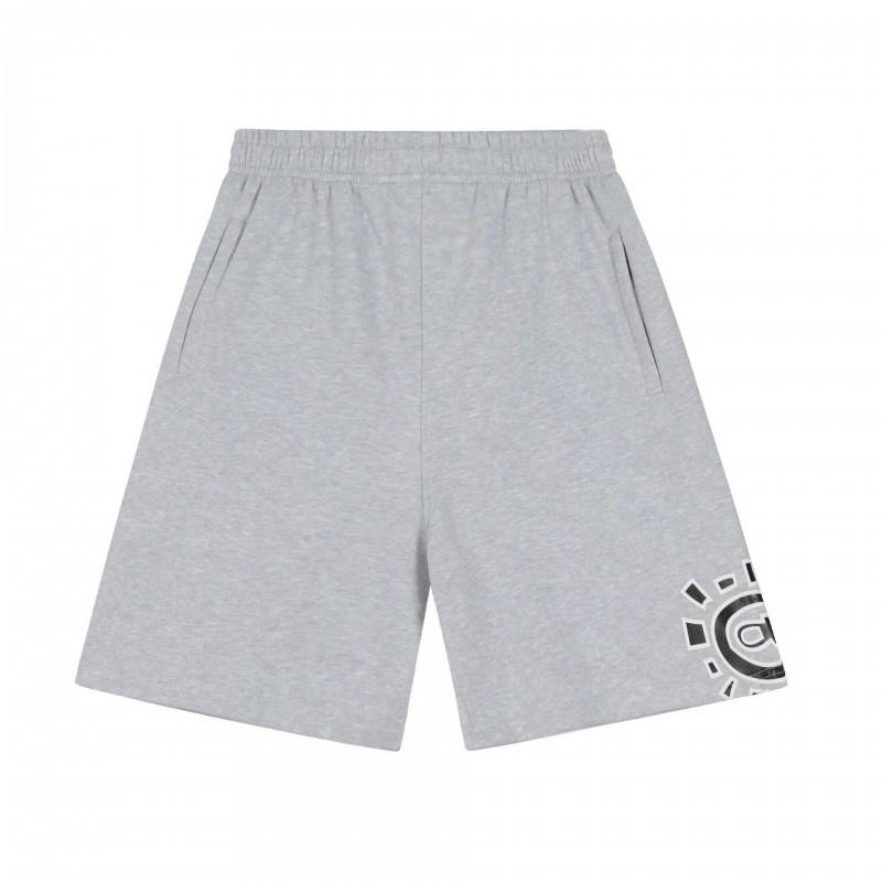 Mens Fleece-Lined Drawstring Shorts Cotton Loop Terry Streetwear 5-Point Pants Casual