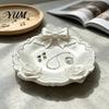 Cute Desk Organizer for Women 3D Printed Bow And Rose Jewelry Tray, Decorative Bowknot Storage French Style Vanity Accessory Rings Earrings Necklaces,