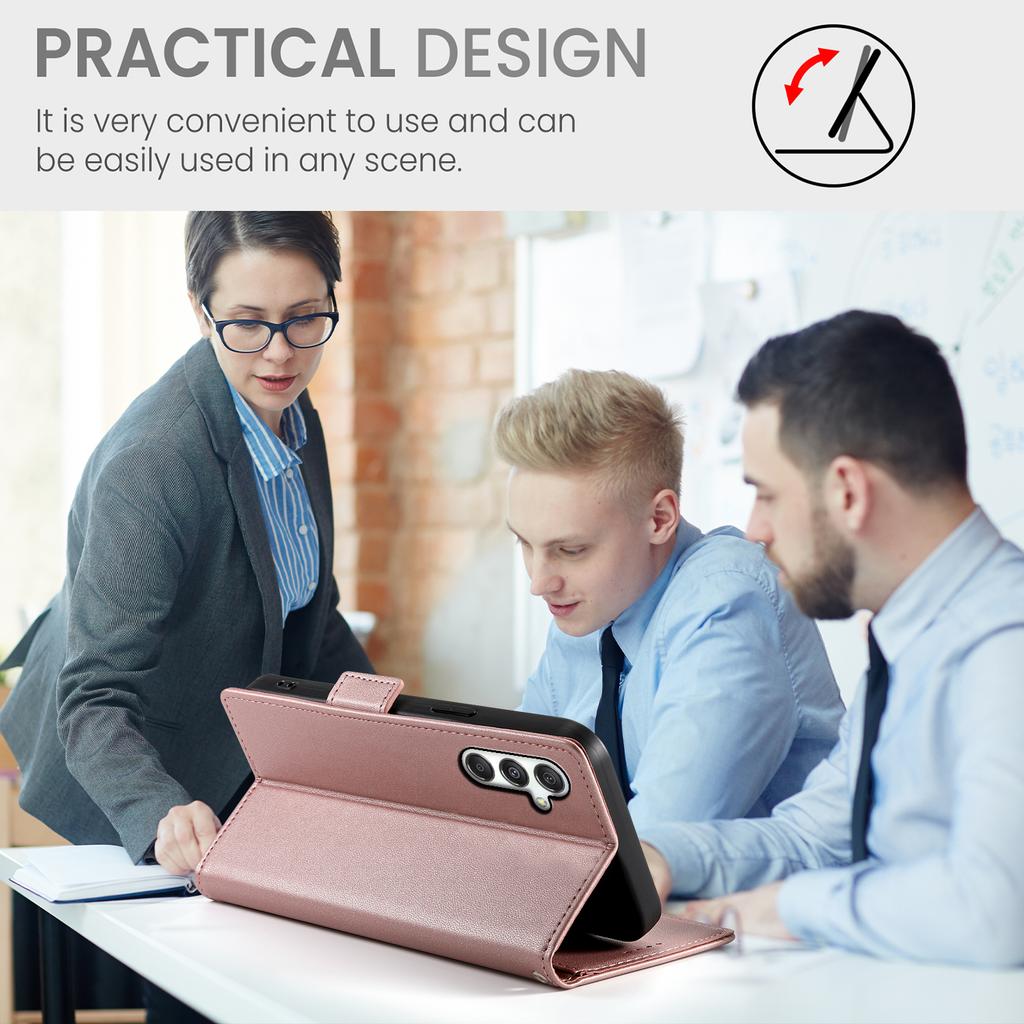 DF-010 Чехол-подставка для Samsung Galaxy M35 5G, кошелек из искусственной кожи, чехол для телефона