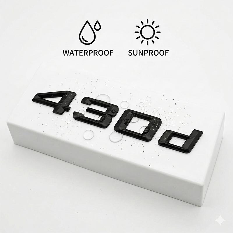 Glossy Black Chrome 430i 430d Trunk Letters Emblem Badge Logo Decal Sticker For BMW 4 Series F32 F36 G22 Car Styling Accessories MA6
