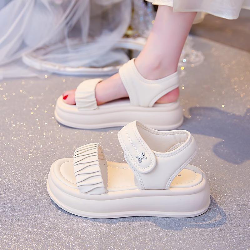 Platform sports sandals women's outer wear 2025 new summer not tired feet Velcro show high casual beach Roman shoes