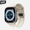Спортивный ремешок для Apple Watch Ultra 9 8 7 6 SE 5, мягкий силиконовый легкий браслет-ремешок для iWatch 38 мм, 40 мм, 42 мм, 44 мм, 45 мм, 49 мм