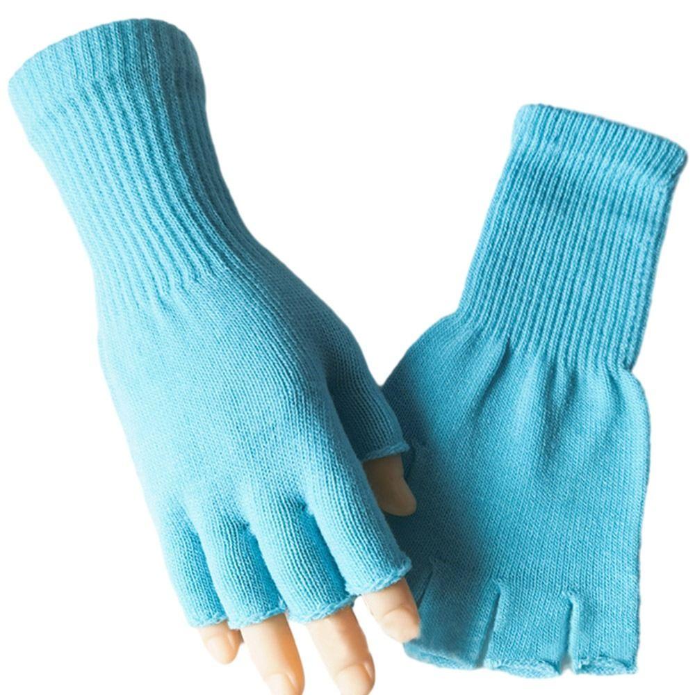 Half Finger Long Mitten Thicken Fingerless Gloves Winter Knitted Gloves Cycling Driving