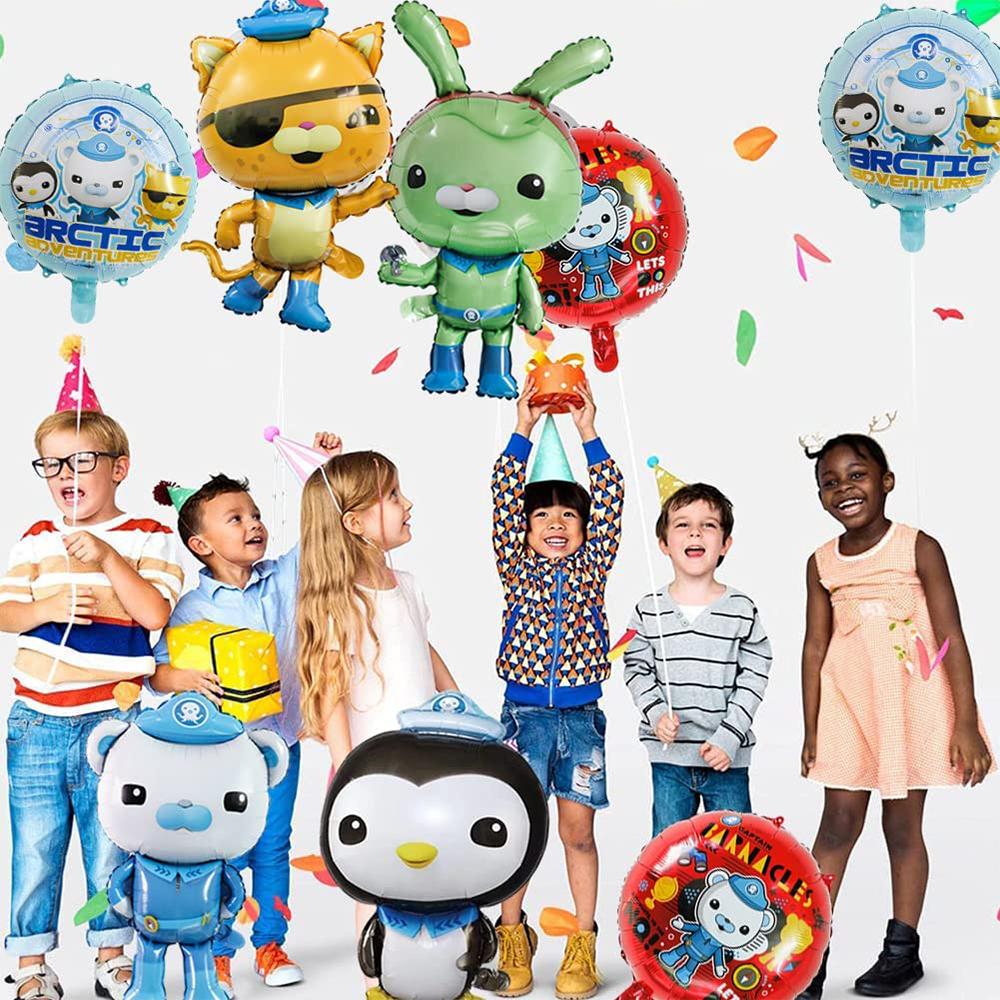 8шт украшения из фольгированных шаров на тему октонавтов для детей