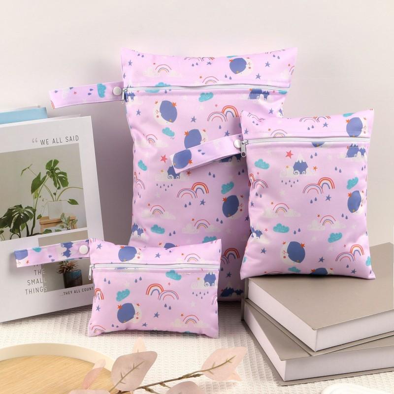 Waterproof Diaper Organizer Hanging Storage Bag Nursery Bedside Washable Multi-Purpose Pouch With Zipper