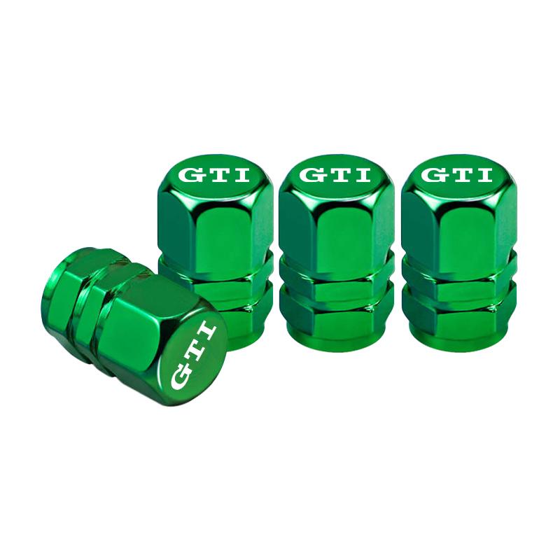 AGLNX1 4Pcs Car Wheel Tire Valve Caps Aluminum Alloy Dust Covers Accessories For VW GTI Polo Golf Passat Tiguan ID.3 T-ROC Arteon Jetta