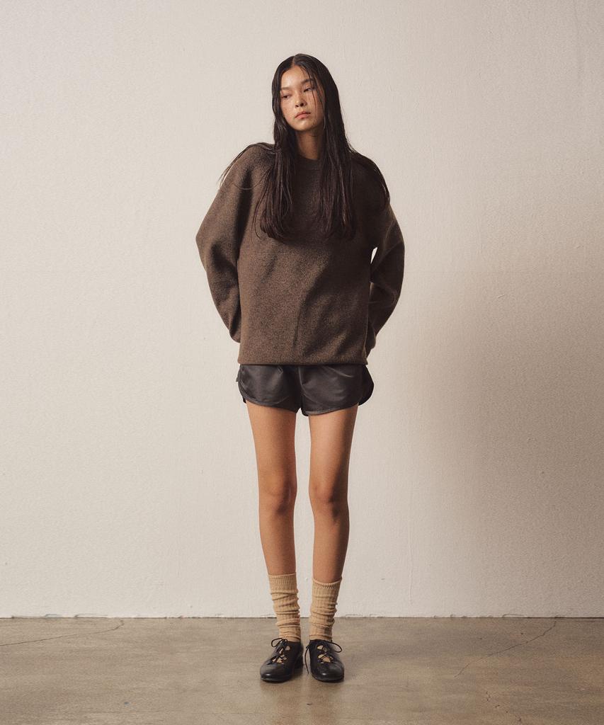 EZIO WOMEN W Soft Filling Round Knit_Brown
