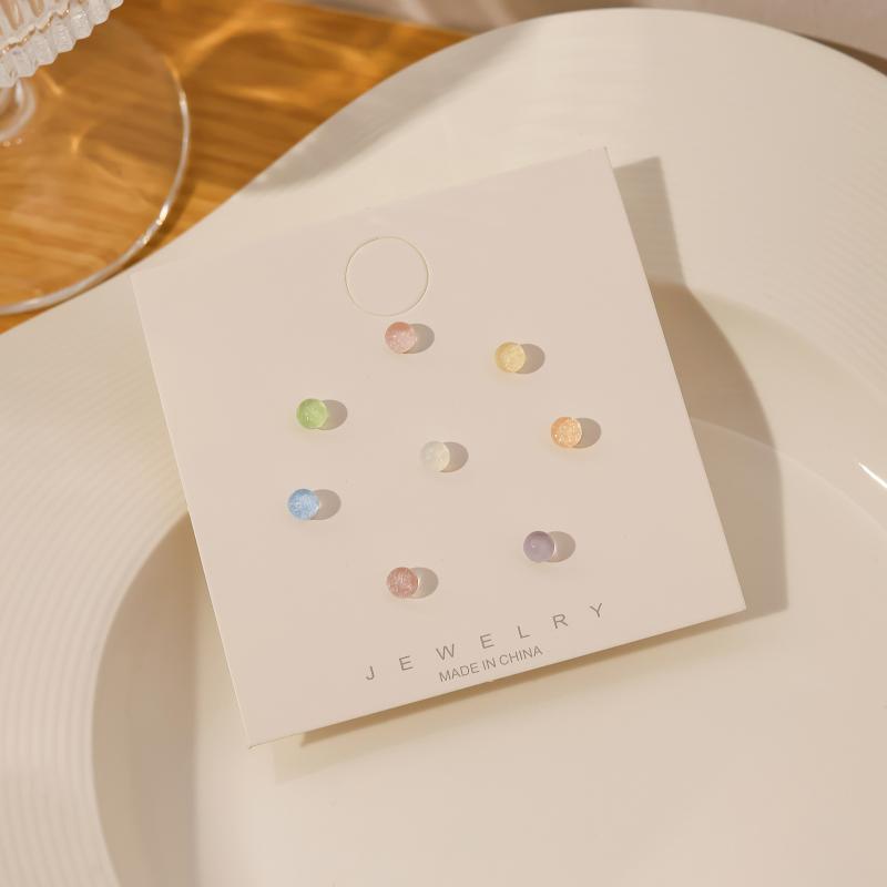 1 Набор Простой и Компактный Набор Сережек-Игл Любовь Геометрическая Комбинация Сережек Милые Сладкие и Универсальные Серьги