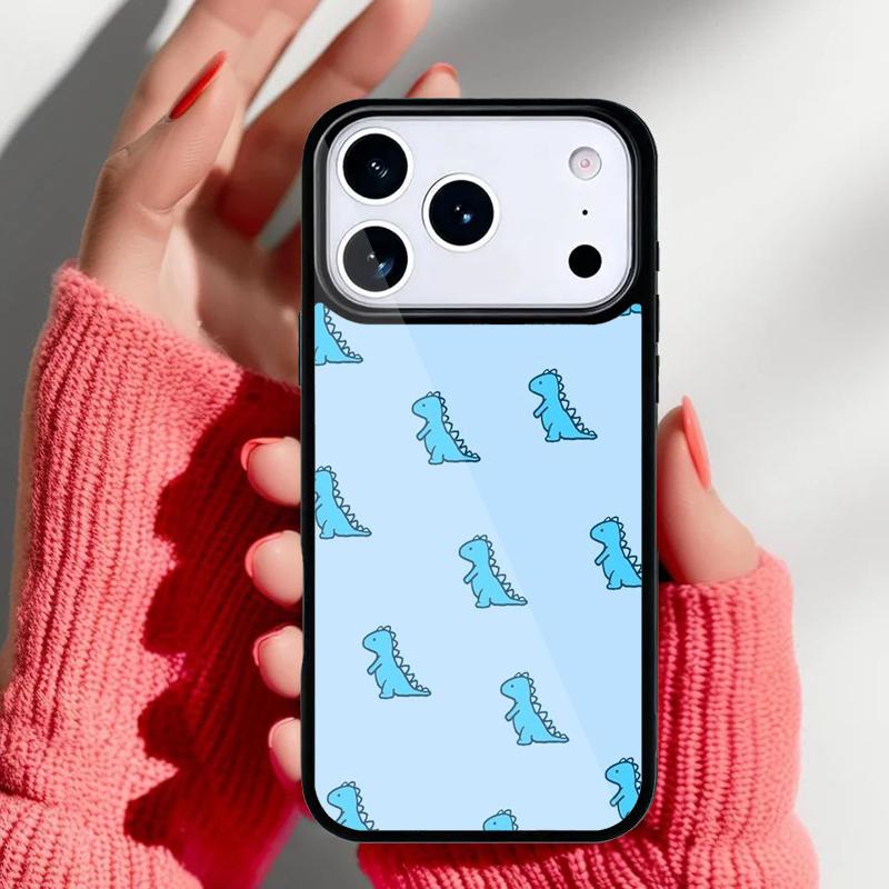 Животное Динозавр Веселый Дино мягкий Чехол для телефона для iPhone 17 16 15 14 13 Pro Max Задняя крышка для 12 11 Pro Coque