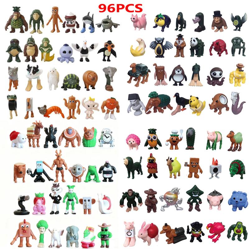 24-96 шт. Итальянские Фигурки Brainrot Tung Tung Sahur Кукла Tralalero Tralala Bombardino Crocodilo Shimpanzini Bananini Модель Игрушка подарок