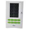 LINKSY LT094W Digital Timer with Alarm Clock, Count-Up and Count-Down Functions, White, Measures 4 Times Simultaneously (4 Multi-Time)