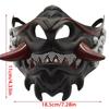 Half Face Mask Halloween Cosplay Mask Masquerade Mask Party Mask Japanese Mask Devil Samurais Mask for Carnivals