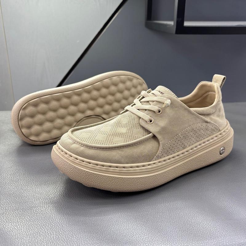 Летняя Новинка Легкие Толстая Подошва Повседневная Обувь Легко Надевать Слипоны Для Ленивых Людей Обувь из Кожи Коровы Дышащая Резиновая Подошва