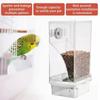 Automatic Bird Feeder Pet Birds Acrylic Foraging Cage Accessories Convenient and Easy To Use for Parrot Cockatoo Canary