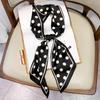 Luxury Long Silk Scarf Female Animal Horse Print Thin Narrow Scarf Bag Hair Band Ribbon Scarfs Women Neckerchief