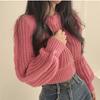 Autumn New Slim Fit Round Neck Pullovers Sweaters Women Tops Long Sleeve Casual Fashion Short Knitted Sweater Woman Elegant Solid Winter Jumpers 25533