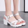 New Women 'S Summer Sandals Comfortable High Heels Open Toe Non -Slip Soft Bottom Casual Shoes Slip On Women 'S Sandals