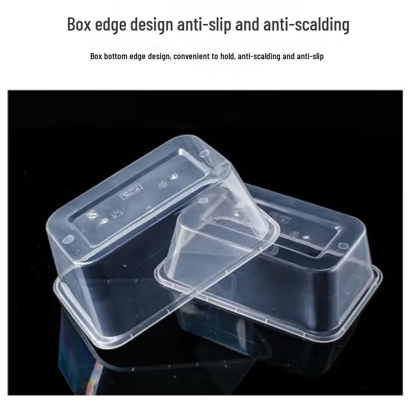 Disposable Rectangular Food Containers with Lids